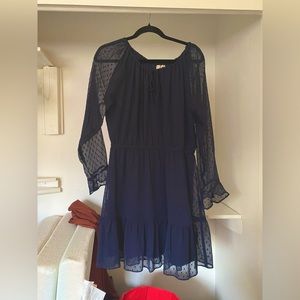 Navy blue midi dress from H&M